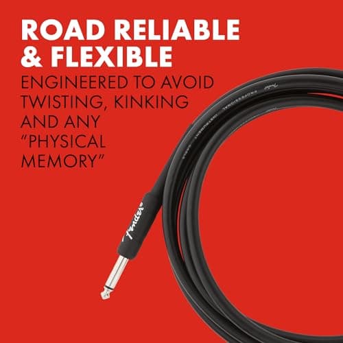 Fender Professional 10' Angled Instrument Cable - Black