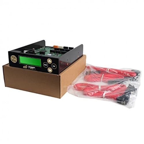Acumen Disc 1 to 10 & 11 Targets SATA Controller for Multiple Blu-ray 16X / DVD 24X / CD 52X Writers Disc Copy Duplicator with Select Source Short-Key Button & LCD