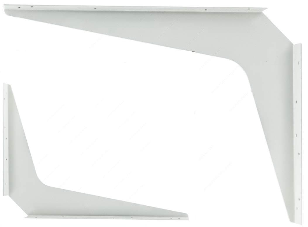 One Pair Workstation Heavy-Duty Reversible Brackets 1000lb. Load Capacity [per Pair] (15" x 21", White)