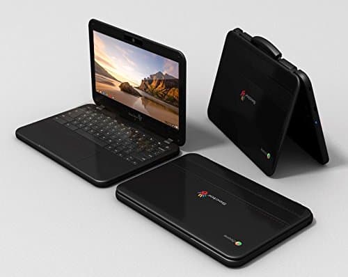 Black Sector 5 Rugged Chromebook 11.6 with Handle (11.6-inch, 2GB RAM, 16GB eMMC, Quad Core RK 3288)