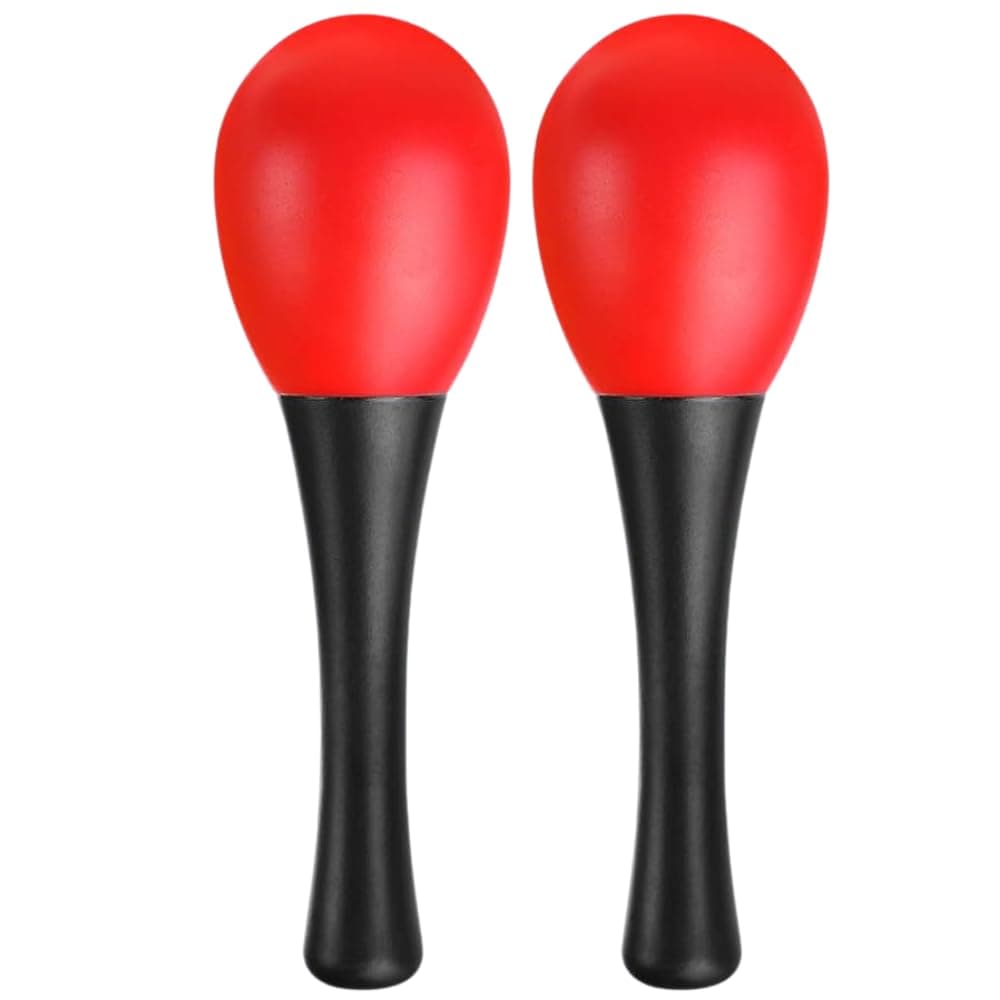 MOCKING BIRD Handle Egg Shakers Musical Instruments Percussion Maracas Egg for Kids Toys Plastic Egg Shaker for Learning & Painting Classroom Music Multicolor (1 Pair)