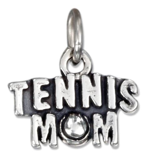Sterling Silver Tennis Mom Charm