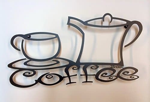 Coffee Cup and Pot Kitchen Wall Decor Art for Restaurant Patio Bar