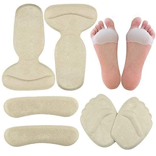 High Heel Pads (8 pcs) - High Heel Inserts, Heel Shoe Inserts, Heel Grips, Heel Cushion Inserts, Metatarsal Foot Pads, Heel Snugs for Women - Blister Prevention & Improve Shoes Too Big