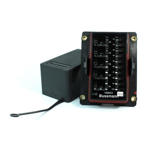 Cooper Bussmann 15303-2-2-4 Mini Fuse Panel 5 Micro Relays & 10 Mini Fuses Cover Included