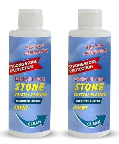 KIRMIT 2 Pcs Stone Crystal Plating Brighten Luster Agent for Marble, Granite & Stone, Floor Cleaner Help to Remove Stains Grease Grime Water Spots Fingerprints Smudge (Each 180ml, pack of 2)