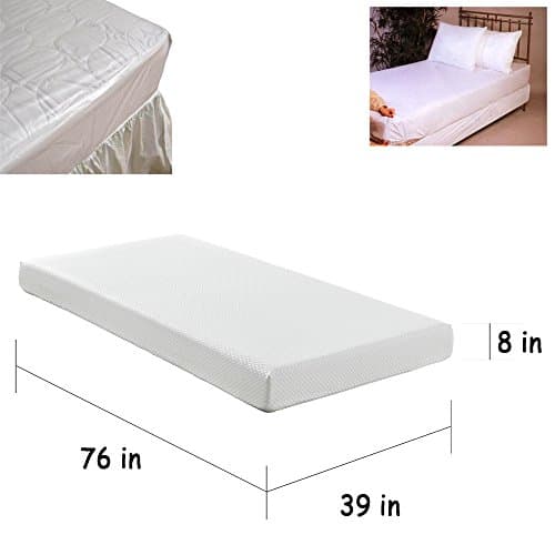 Twin Size Bed Mattress Cover Plastic White Waterproof Bug Protector Mites Dust !