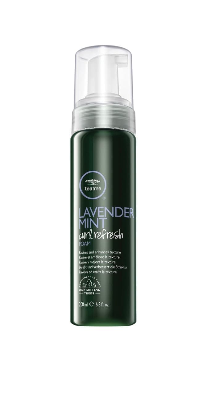 Tea Tree Lavender Mint Curl Refresh Foam, Hair Mousse, For Coarse, Curly + Dry Hair, 6.8 fl. oz.