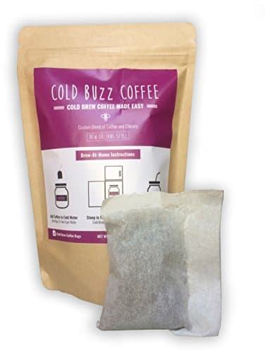Cold Buzz Coffee (New Orleans Chicory) Cold Brew Coffee Grinds 5-Pack | Home Cold Brew Coffee Sachets