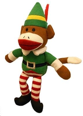 Lulubelles - 11" Holiday Sock Monkey - Elf