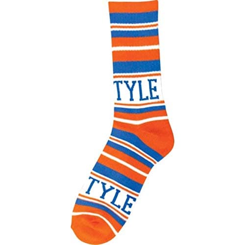 Bro Style Home Team Crew Socks [Org/Blue] Single Pair
