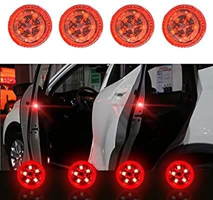 Semaphore Waterproof 5 LED Wireless Car Door Warning Open Lights Indicator Flash Magnetic for Anti Rear-End Collision(2 Pair 4 pcs)(compatible with Hundai Creta)