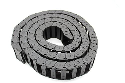 Plastic Open Type Towline Cable Carrier Drag Chain 10mm x 30mm 1M Length Black