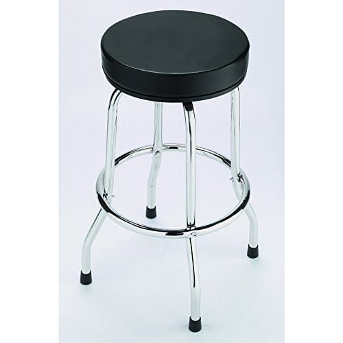 Torin Shop Stool, Black Top, 28in.H