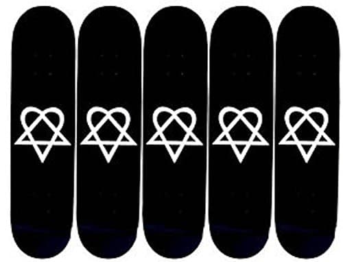 Black Blank Skateboard Decks 7.5 In Deck +Pro Grip