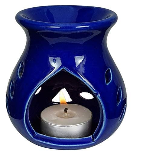 Ceramic Aroma Oil Burner Blue Color Diffuser | Strong & Long-Lasting Aroma Fragrance