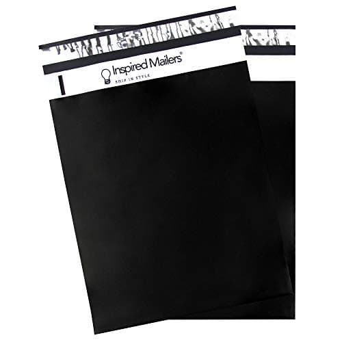 Inspired Mailers - Poly Mailers 14.5 x 19-100 Pack - Solid Black Poly Mailers - Large Shipping Envelopes - Plastic Mailing Bags - Packing Bags for Shipping - Mailer Bags
