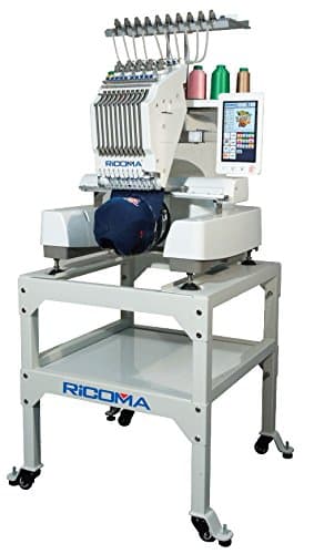 RiCOMA EM-1010 10-Needle Embroidery Machine with Stand & Software