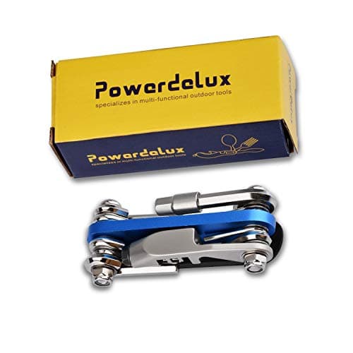 Bicycle Multi Tool with Chain Splitter Cutter Breaker, 16 in 1 Bike Repair Tool Kits Set with 1pc Detachable Tire Lever, Blue