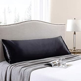 Love's cabin King Size Satin Pillowcase Set of 2, Similar to Silk Pillow Cases, Satin Cooling Pillow Covers for Hair and Skin with Envelope Closure, 20x40 inches,Light GreyOEKO-TEX STANDARD 100