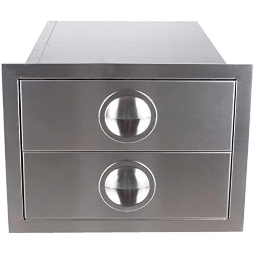 Stainless Steel BBQ Double Drawer Storage
