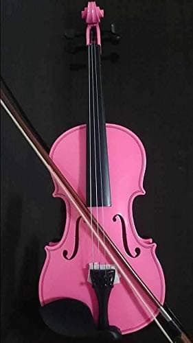 Student Acoustic Violin Full 1/4 Maple Spruce with Case Bow Rosin Pink Color