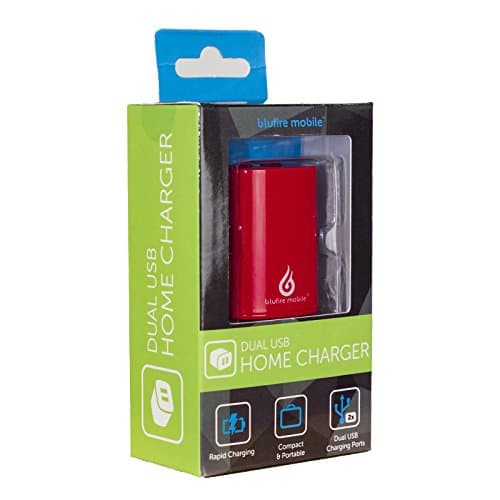 Blufire Mobile Universal Dual USB Home/Wall Charger for Apple iPad, iPhone, Samsung Galaxy S5, HTC One M8