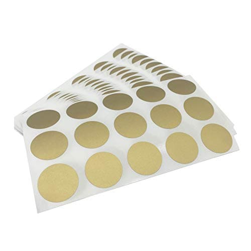 1" Round Scratch Off Sticker Labels Round Self Peel Stick DIY Label Ticket - Gold 150 Pack