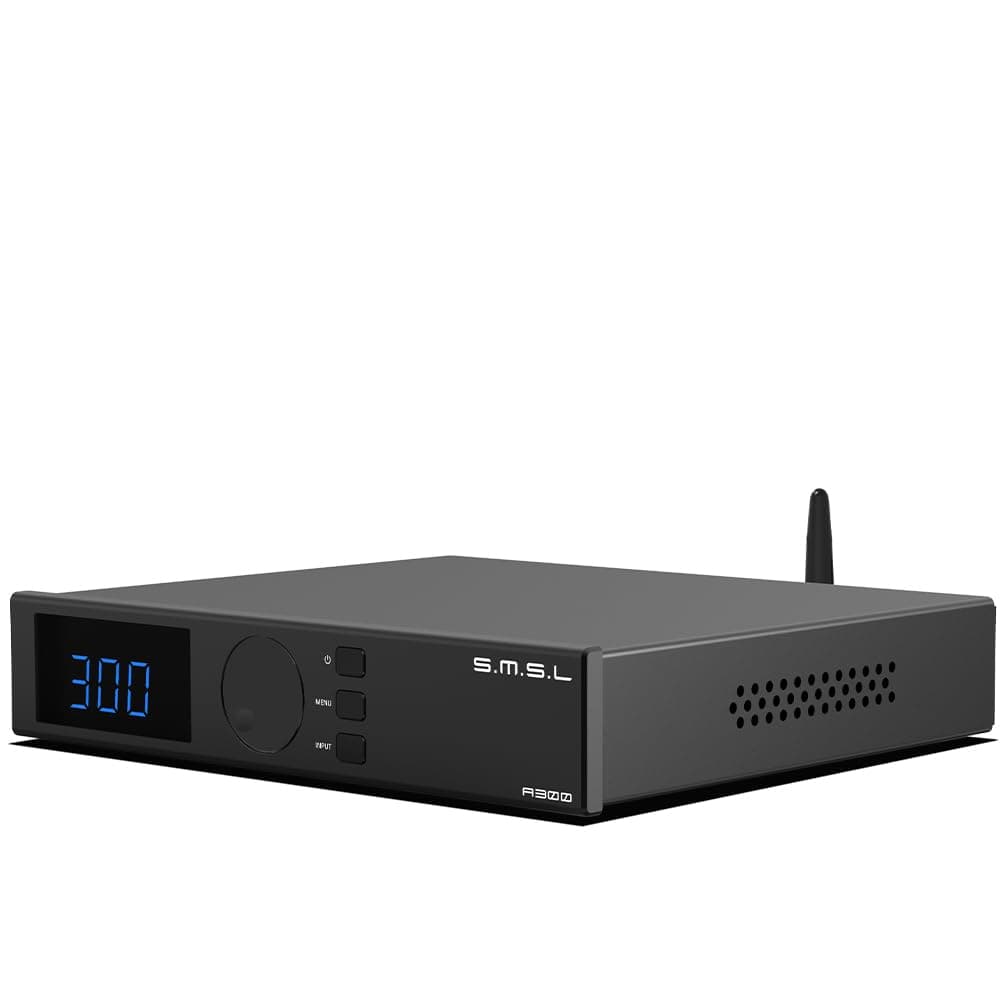 S.M.S.L A300 HiFi Power Amplifier, Class D Integrated Amp SDB Sound Effects Hi-Res Audio Receiver, RCA, Bluetooth 5.0, USB Input, 165W x 2 THD+N 0.004% (with Remote Control)