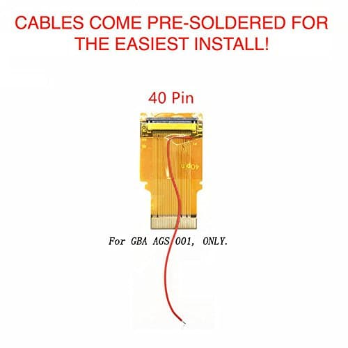 40 PIN Ribbon Cable Frontlight Frontlit Adapter for Nintendo Game Boy Advance GBA AGS 001 (NOT for GBA AGS 101)