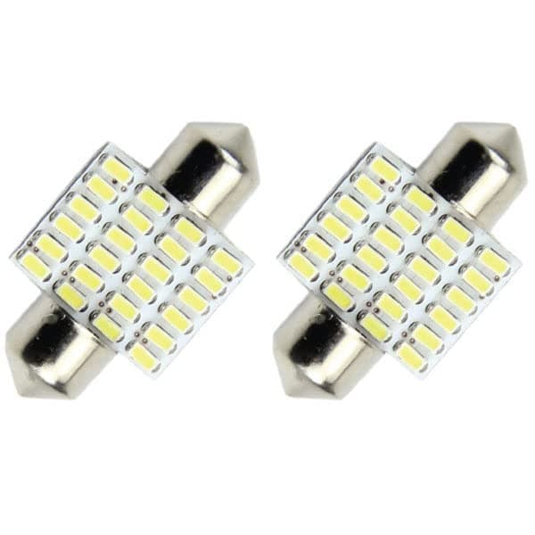 britelitesJtech 2x 31mm (1.25") 24-SMD LED Bulb Extremely Super Bright White Light. DE3175 DE3021 DE3022 3175
