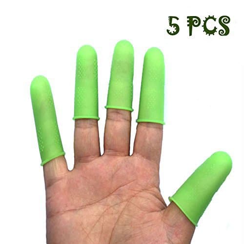 Oopsu 5 PCS Finger Guards，Thermal Thimbles，Silicone Thermal Insulation Finger Sleeve，Finger Protectors，Heat Resistant up to 600 Degrees