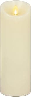 Darice Luminara® Flameless Candle - Vanilla Scented Ivory Wax Classic Pillar - 8 in