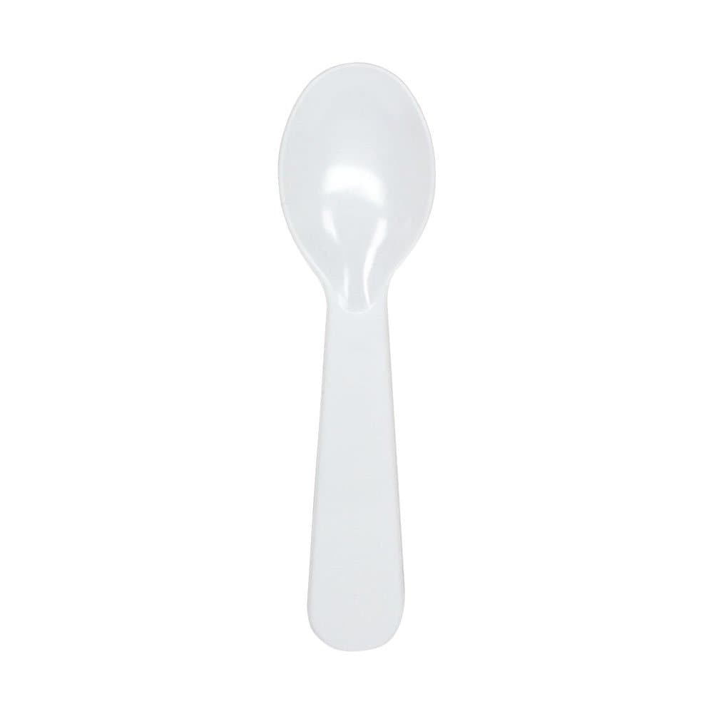 Karat U2450W 2.9" PS Disposable Tasting Spoon, White (Pack of 4000)