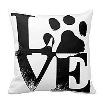 Pet Love Paw Print Pillow Case