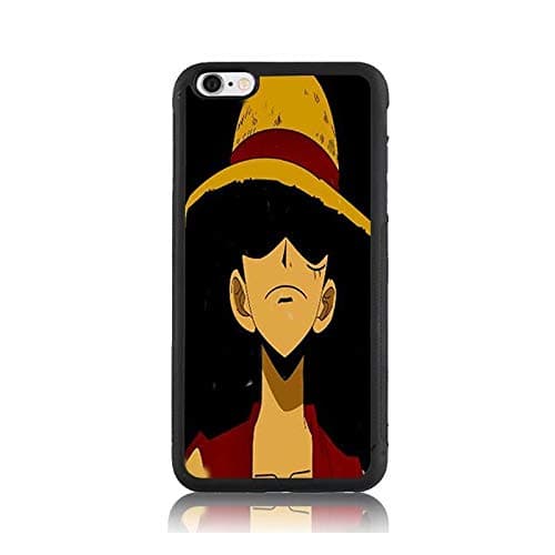 Anime One Piece Luffy Dark Print Case for Apple iPhone 6s Plus, Shock-Absorption Soft Bumper + Hard Back Cover Anti-Scratch Drop Protection for iPhone 6s Plus