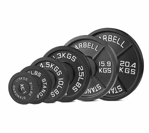 Vour Cast Iron Weights Olympic 2" Plates Training Disc Home & Outdoor Lifting Barbells-2.5kg 5kg 10kg 15kg 20kg 25kg PAIRS