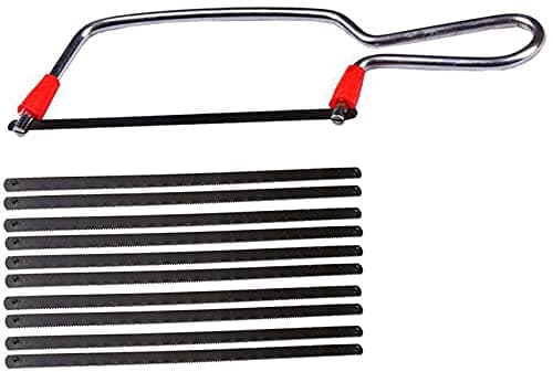 Inditrust Steel Junior Saw Mini Hacksaw Frame with 20 Crown Spare Blades (Black)