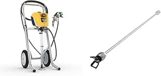 WAGNER Airless paint spray system Control Pro 350 M & varnishes, wood and corrosion protection, covers 15 m² - 2 min, 110 bar, 15 m hose & Control Pro Nozzle Extension for high Walls, 60 cm