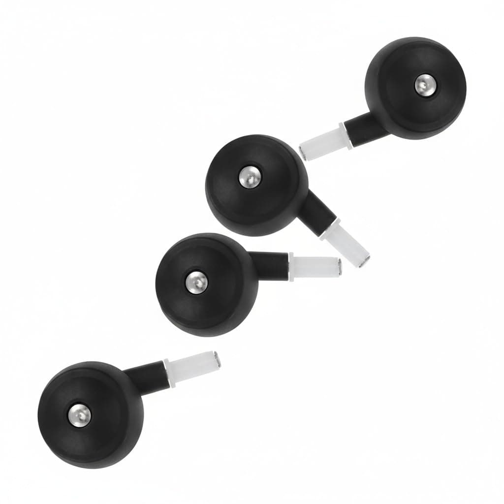 4PCS Baby Walker Replacement Wheels for Strollers,Quiet Plastic Casters with Easy Installation, 0.38" Hole Diameter,Learning Walker Accessories