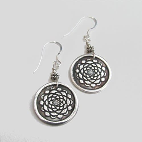 Sterling Silver Lotus Blossom Earrings