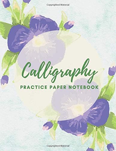Calligraphy Practice Paper Notebook: Blank Hand Lettering Calligraphy Practice Book for Beginners - Large 8.5 x 11 - 100 Pages (Volumn 68)