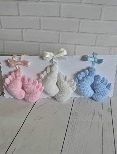 Knitting by Post Knitting Pattern Baby Feet Pram Charm Leaflet Pamphlet Instructions. Knitted Toes, Charity Knits, Crafts Ideas for Beginners Quick Baby Gift
