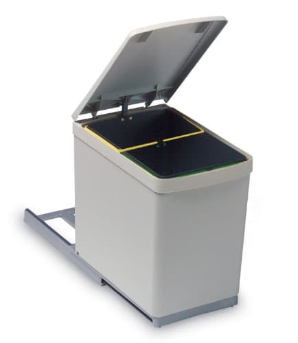 Pull-out kitchen bin with 2 7.5 litre buckets for separated recycling - sliding - 283