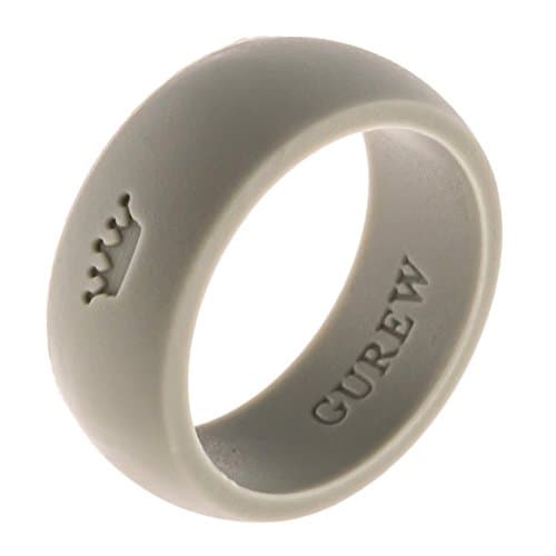 Silicone wedding ring, Mens, 15, grey