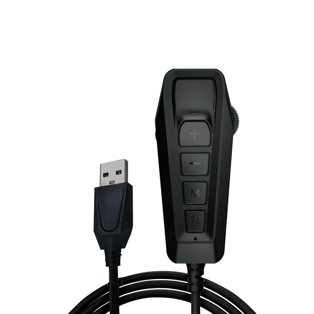 lomitechVirtual 7.1 Plus USB Stereo Soundcard and Headset Adapter for PS4/PC/MAC/Stereo Headsets, Surround Sound, USB Sound Card Compatible with Stereo Headsets