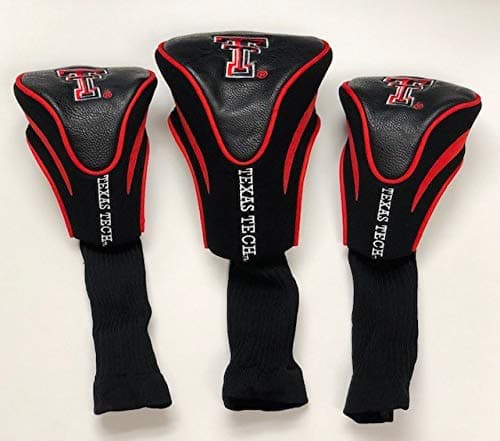 NCAA Texas Tech Red Raiders Golf Contour Head Covers Black, Set of 3