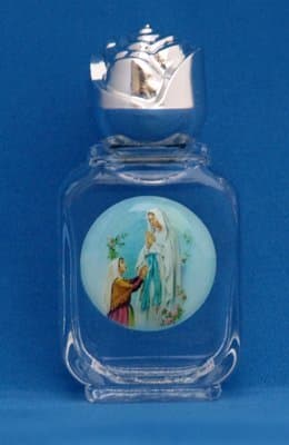 Small decorative Lourdes Water in bottle