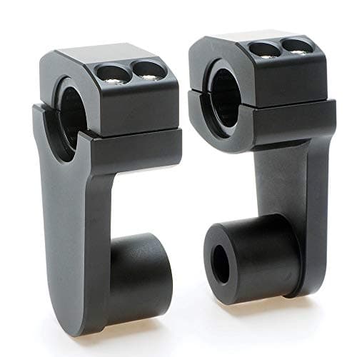 Pivoting Handlebar Clamp Risers - APE Racing Universal Motorcycle 2" Raise Clamps For 7/8" or 1 1/8" Handlebars Mount To oversize 1 1/8" Stem Clamp