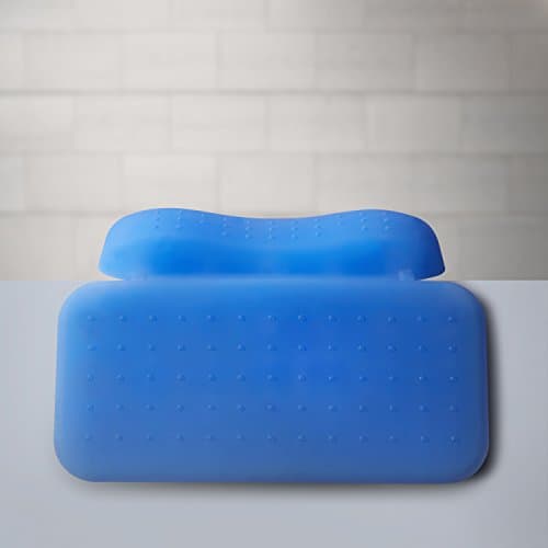 Luxurious Silicone Bathtub Pillow 14" x 10",2-Panel Design for Shoulder & Neck Support. Non-Slip, Extra Thick, Soft and Large， Anti-bacterial by Silicone. Fits Any Size Tub. Luxury Spa Tub Pillows.